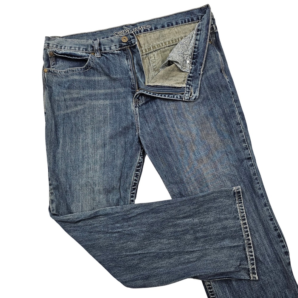 Cody James Dusty Trail Jeans Mens 42x32 Blue Medium Wash Straight Leg Western